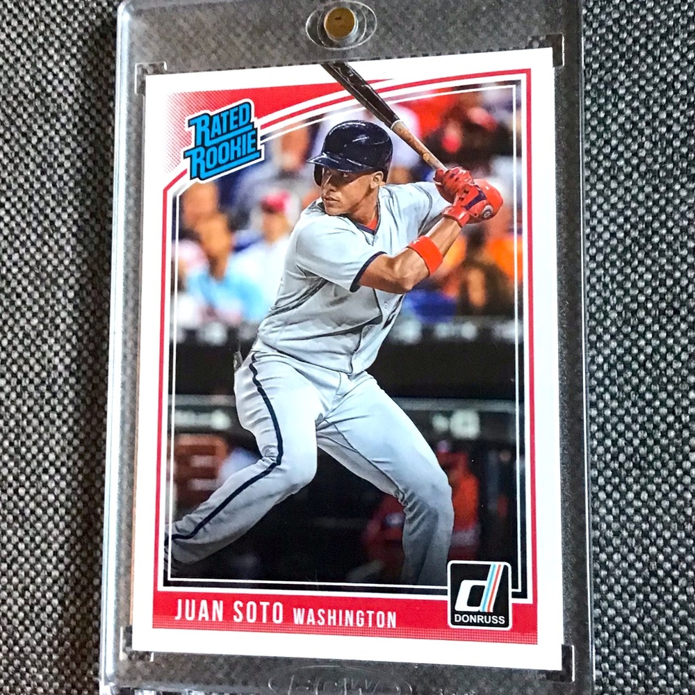 Juan Soto 2018 Panini Donruss Baseball #280 Juan Soto Rookie Card - Rated Rookie - Picture 1 of 2